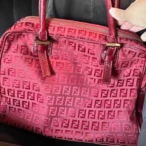 Fendi Burgundy Satchel Bag